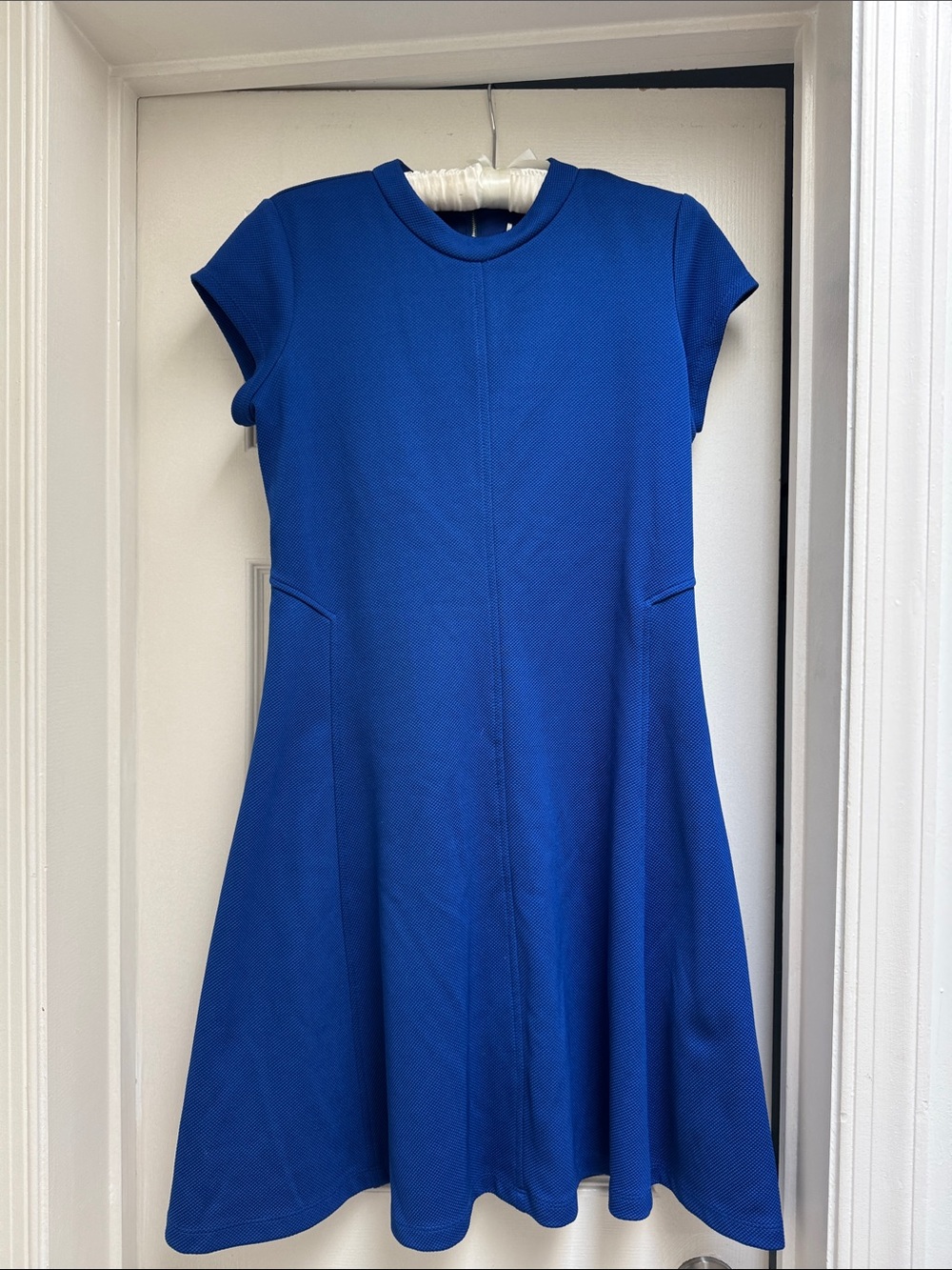 Julian Taylor Royal Blue Mini Fit-and-Flare Dress
